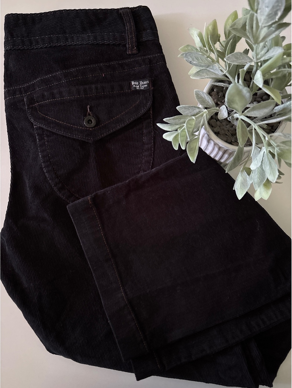 Polo Black Corduroy Jeans, Women’s 12
